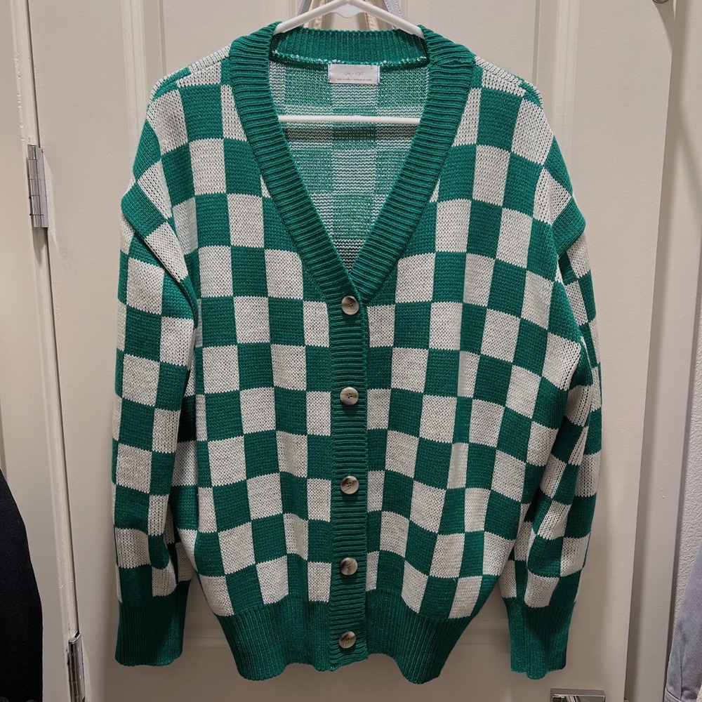 Oak+Fort CHECKERED CARDIGAN
